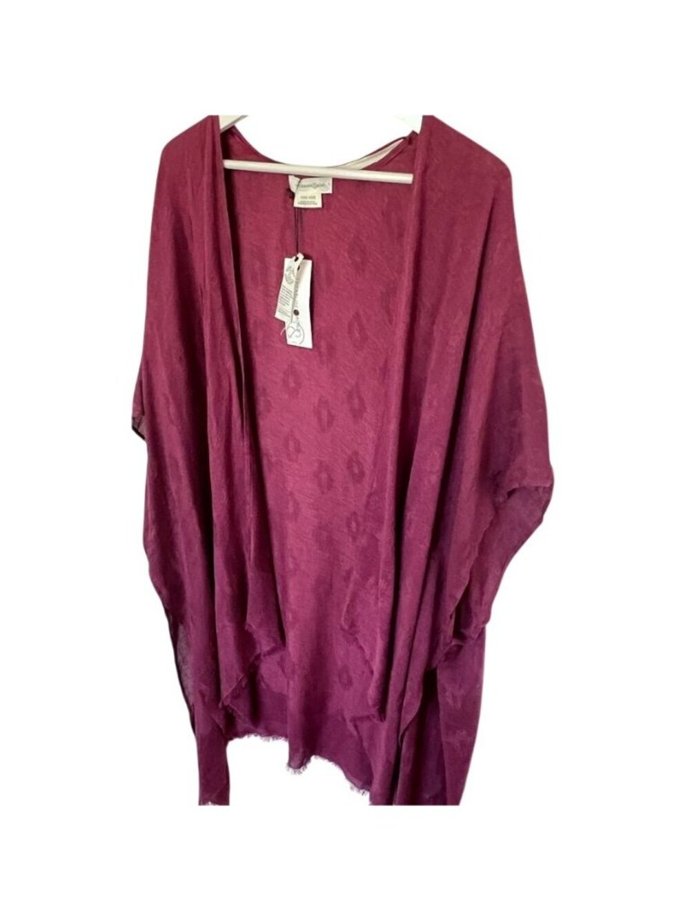 Boho Women OS Cover-Up Shawl Fringe Dark Romantic Flowy Ethereal - Picture 3 of 13